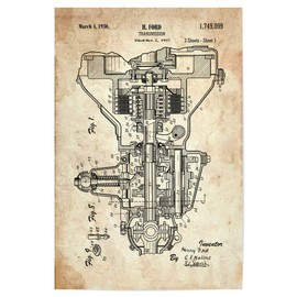 artboxONE Poster 30 x 20 cm Automobile Car Transmission Patent (Antique) Picture Retro Automotive Driving