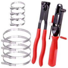 Keadic - Juego de 10 pinzas para maletero para coche, incluye 4 piezas pequeñas y 4 piezas grandes, universal, ajustable, de acero inoxidable