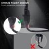 [2 Pack] Flat Plug Short Power Extension Cord - 6inch