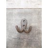 Vintage 15 Rustic Double Coat Hooks Cast Iron Wall Mount