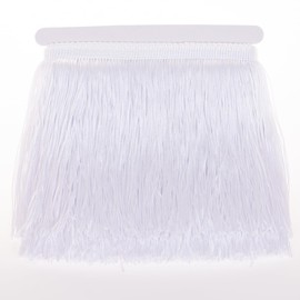 AMZTKDIY Sewing Fringe Trim Fringes 5 Yards for Clothing Accessories DIY Craft Latin Wedding Dress Lamp Shade Decoration (6 Inch White)