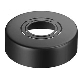 cuttable Wall Split Flange Split ABS Lightweight Escutcheon Cover Plate Chrome for 10/26/33mm(0.8/1.0/1.2in) water pipes PEX Pipe (20mm High Black)