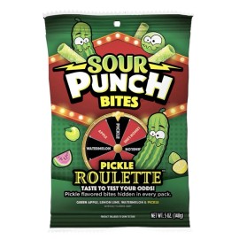 Sour Punch Snack Mix Pickle Roulette Green Apple Watermelon 5 Ounce Bag