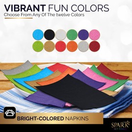 Amcrate - Servilletas desechables para invitados, servilletas de papel suaves y absorbentes, tamaño de cena, para fiestas, bodas, 8 x 4.5 pulgadas, 2 capas, paquete de 40 unidades