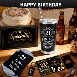 Epaing 21st Birthday Gifts for Men, Unique Funny Gift Baskets Set, 7 Pack
