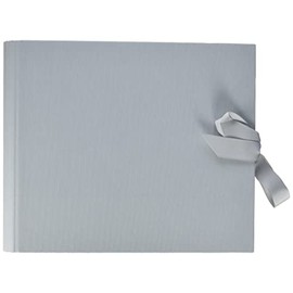 Rössler 2 Ring Photo Album 40 Pages - Grey with Bow,23 x 21 cm