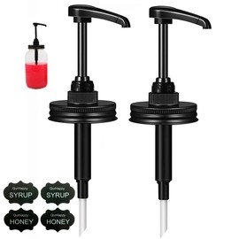 QurHapzy Honey & Maple & Syrup Mason Jar Dispenser Pumps, Use for 2.75 Inch Regular Mouth, Stainless Steel Cap ande Food Safety Jam Pump,Suitable for Coffee,Ketchup,etc.NO JAR No Rust