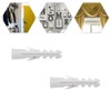 M10 x 50mm Wall Plugs, White Plastic Screw Plugs for