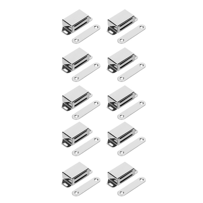 10pcs Household Stainless Steel Strong Magnetic Door Catch Furniture Cabinet
