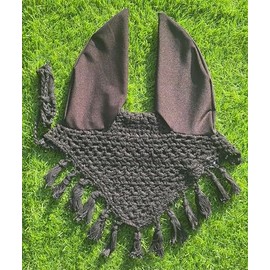 Elegant Tassels Horse Ear Bonnet, Fly Veil & Fly Mask – Fly Protection with Style and Comfort for Every Ride (Horse/Full)