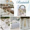 White Rectangle Tablecloth 60 x 102 Inch for 6 FT