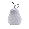 Elements Textured Ceramic Pear Figurine, White, 4.8x4.8x7.8 Inch