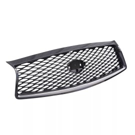 YLT Auto Fit 2014 2015 2016 2017 Infiniti Q50 Black Front Bumper Center Grill