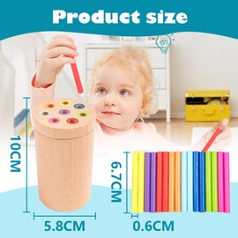 TenaLucy Montessori Toy, Jouet Enfant 2 en 1 Jouets en Bois Enfants Jouets Montessori 1 An Jeu Montessori Jeux Montessori 1 2 3 An Montessori Toy from 1 Year