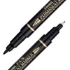 Pentel N75W-A Marcador Permanente Doble Punto, Negro