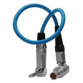 KONDOR BLUE Compatible with LEMO, EXT LEMO 9-Pin to 3.5mm Right Angle Time Code Cable for Komodo/Raptor