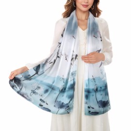 Women Silk Scarf - 100% Mulberry Silk Long Satin Scarves Fashion Lightweight Scarf for Women