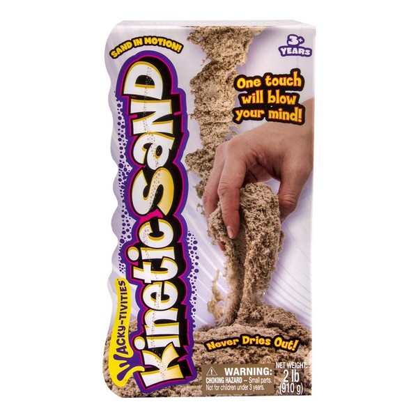 The One and Only Kinetic Sand, 2lb Brown for ages 3 and up.