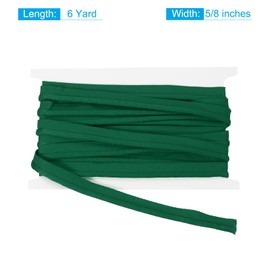 sourcing map Piping Cord Trim 6 Yards 5/8 Inch Piping Tape for Sewing DIY Crafting Fabric Edge Trim Green