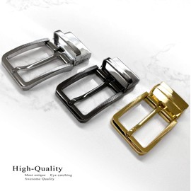 Diagonal Engraved Polished Reversible Buckle Replacement Belt Buckle Z35289R Clamp Function - Nickel