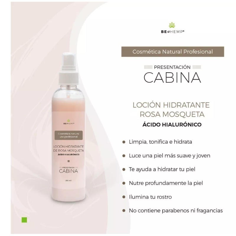 Beohemp Loción Hidratante Rosa Mosqueta Y Ácido Hialurónico 250 Ml