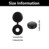 100 Pcs Black Screw Caps, Plastic Caps For Screws, Hinged