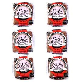 Dolci di Maria | Chocolate Brownies | Gluten & Dairy Free Snack | 1 Pack of 6 Brownies, 3.0 ounce each