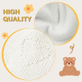 Durio Baby Girl Winter Hat with Cute Pom Pom Earflap Warm Baby Beanies 12-24 Months Knit Toddler Beanie with Fleece Lining for Infant Boys and Girls Baby Hats Newborn Caps White 12-24 Months