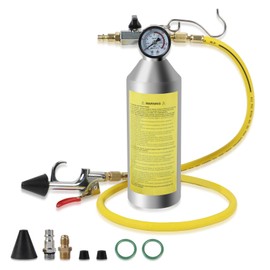 MR CARTOOL AC Flush Kit, Car Air Conditioner System Clean Canister Flushing Gun Tool Set with Spray Head Hook 3.5ft Hose Fitting for Air Conditioner Pipe, Condenser, Evaporator, Fuel Pipe