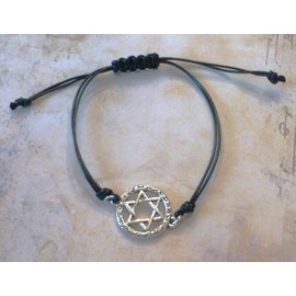 Star Of David Bracelet Ajustable String Bracelet Judaica Gift For Men and Women