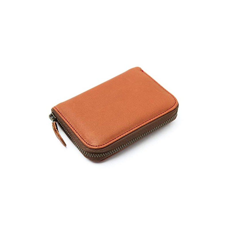 GROOVEGEAR ggs-1003 Round Zipper Coin Case, Small Wallet, Leather, Coin