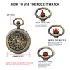 Whodoit Retro Bronze Chinese Knot Hollow Mechanical Pocket Watch,Hollow Pattern