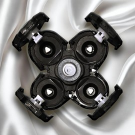 Ruixin 3 Pack Replacement Blades Compatible with Freebird Shaver – 5-Blade Electric Razor Head for Bald Men, Refills Kit with 3 Cleaning Brushes