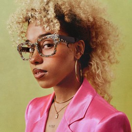 VOOGLAM Glasses Sabrina Pattern Punk Rock Frame Non-Prescription Eyeglasses 50mm GJGA716536-02