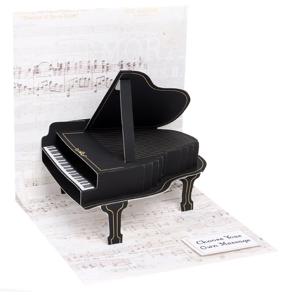 3D Treasures greeting card - BABY GRAND PIANO