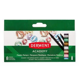 Derwent Academy Metallic Markers (98212): Markers / 8-Pack (Assorted Colors)