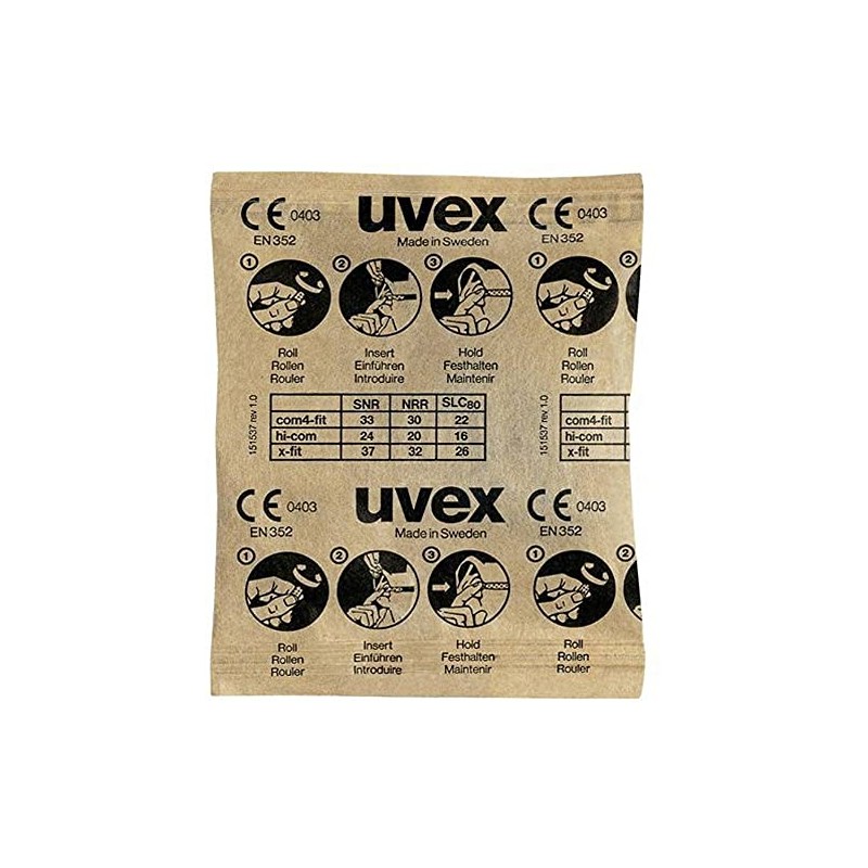 Uvex 2112087 x-fit ear protection plugs 37 dB disposable 100