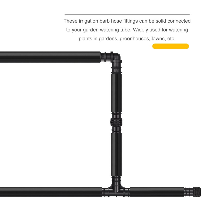 sourcing map Plastic Irrigation Hose Connector 24.5 mm with Barb
