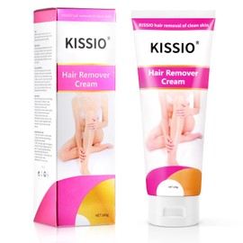 KISSIO Hair Removal Cream,Hair Remover for Underarms,Arms,Legs,Private Parts and Bikini Area,Sensitive Formula with Citrus and Papaya,Suitable for All Skin Types,Moisturing,4.94 oz