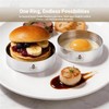 Hilsita Burger Mold, Sous Vide Accessories Hamburger Bun Rings, 6