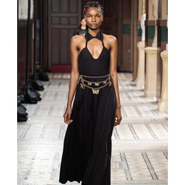 Liutufy Women Body Chains Retro Multi-Layer Butterfly Waist Chain Trend Hollowed out Pendant Decorative (Gold Butterfly-M)