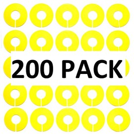 Yellow Round Plastic Blank Rack Size Dividers - Multi-Pack (200)