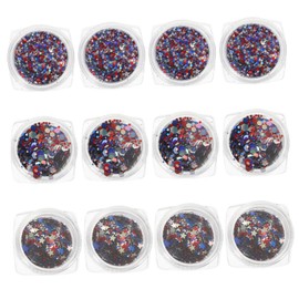 IWOWHERO Nail Art Sequins Stars Shape Manicure Accessories for Nail Salon Bright Colors Glitter Sequins for Special Occasions