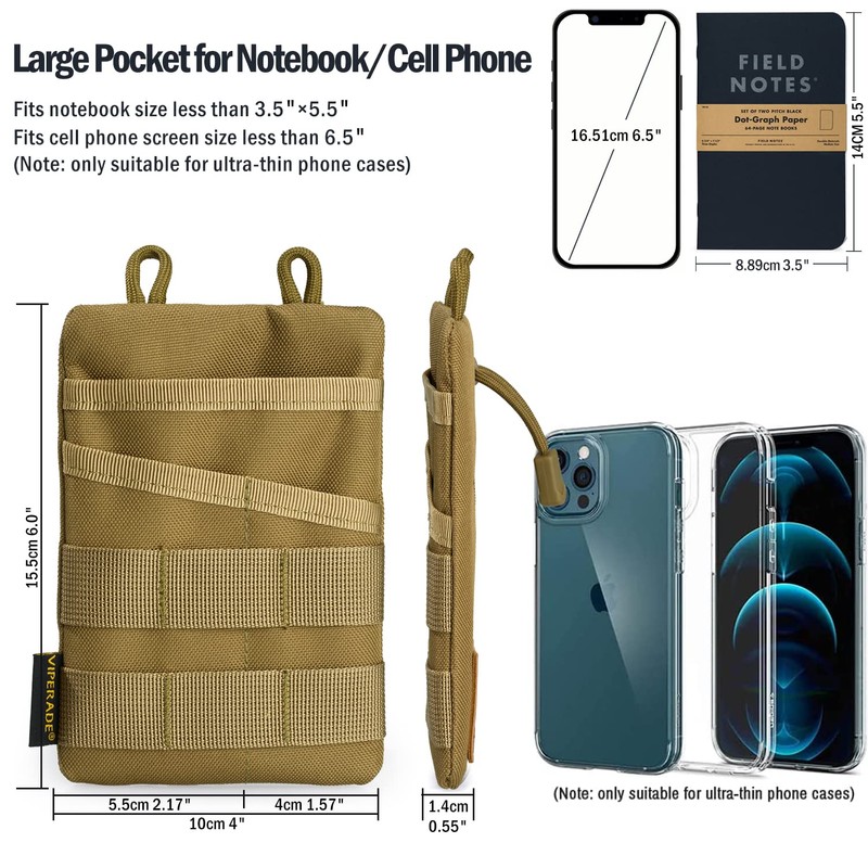 VIPERADE VE3 Tool Pouch Pocket Organizer, Nylon Tool Belt Loop