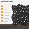 Adolif Pebble Tile for Shower Floor, Black Long Oval Pebble