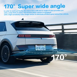 AOCISKA License Plate Frame Backup Camera, Rear View Camera with 8 LED, 170° Viewing Angle Night Vision Car Camera,Waterproof Backup Camera Vehicle Universal for Car,SUV,Truck