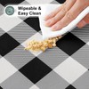 misaya Round Fitted Tablecloth with Elastic Edge, Buffalo Plaid Waterproof