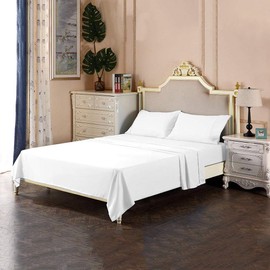 RV Sheets 100% Egyptian Cotton - Rv Twin 38 x 75 Premium Quality Camper Sheets Custom Rv Sheets 4PC Sheets for Campers - 500 TC White Solid with 6-10" Deep Pocket Premium Quality Camper Sheets Custom