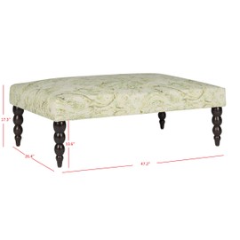 Safavieh Mercer Collection Simba Green and Espresso Bench