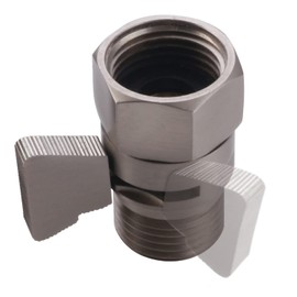 AZOS Water Flow Control Valves G1/2 Pressure Regulator, Brass Shower Head Shut Off Valve Water Flow Control Valve, Shower Volume Control Valve, Brushed Nickel